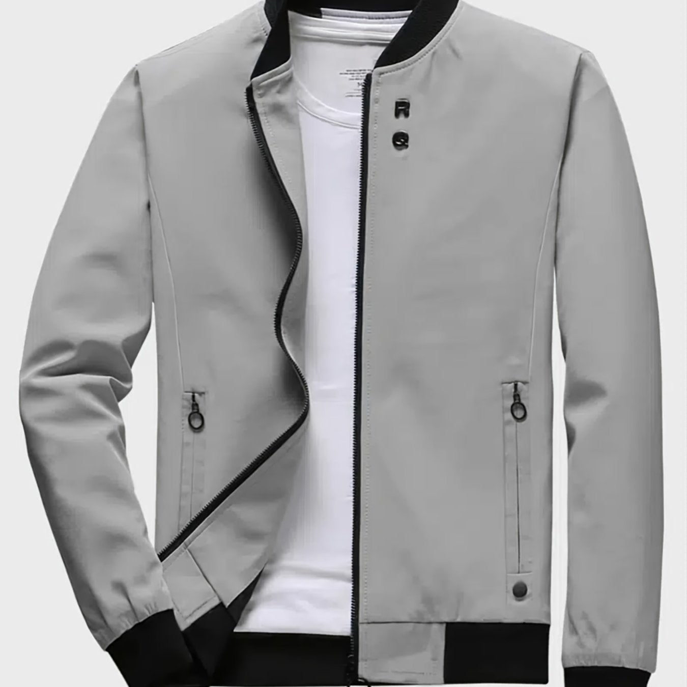 gbolsos Men's Fashion Baseball Collar Zipper Slim Varsity Jackets