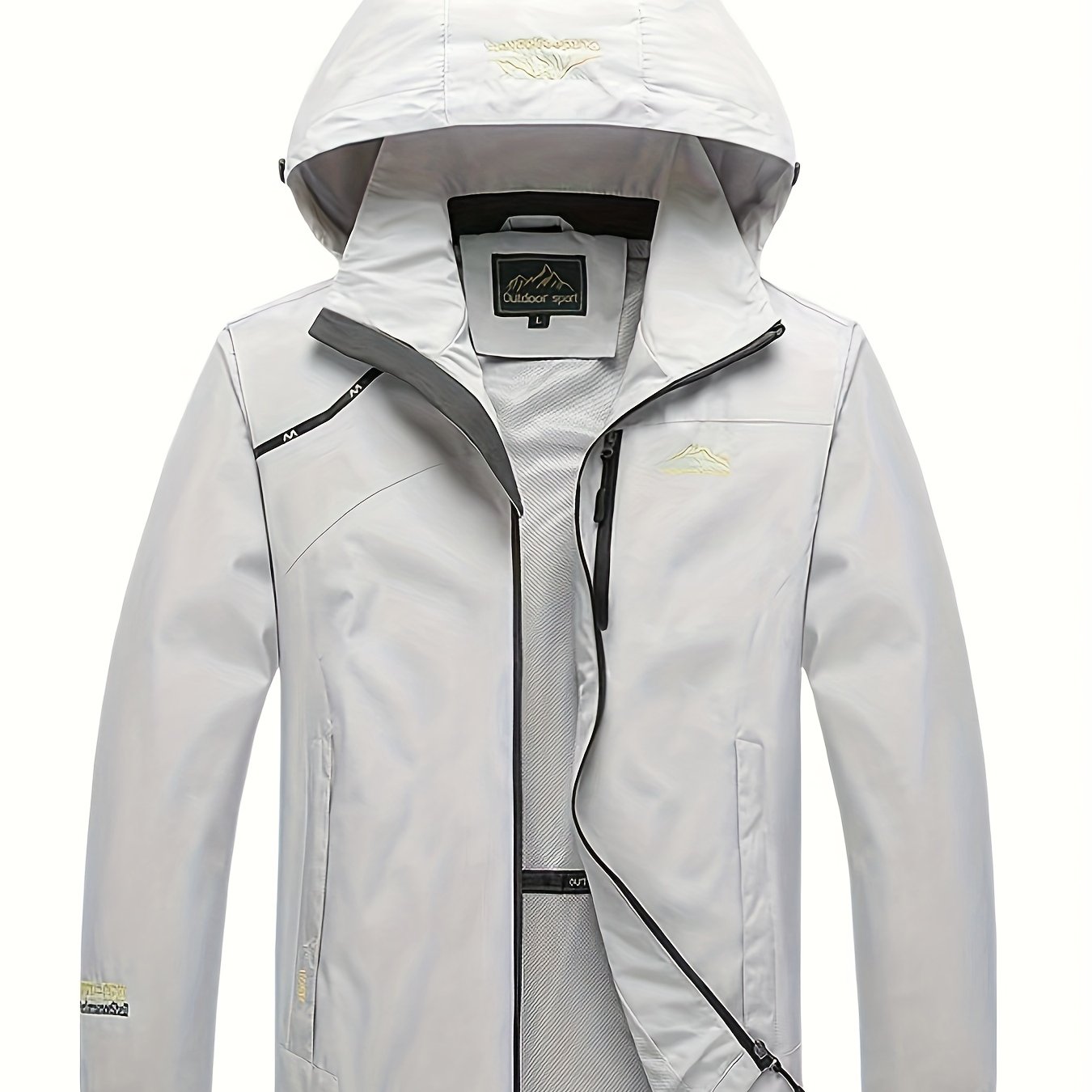 gbolsos Men's Waterproof Rain Jacket, Lightweight Raincoat Windbreaker With Hood For Hiking Travel Outdoor
