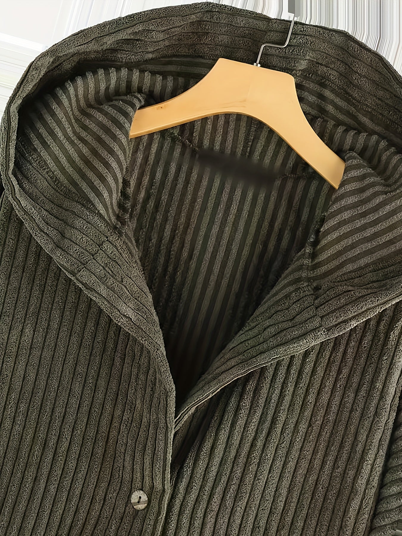 gbolsos Button Front Hooded Coat, Casual Solid Long Sleeve Outerwear, Women's Clothing