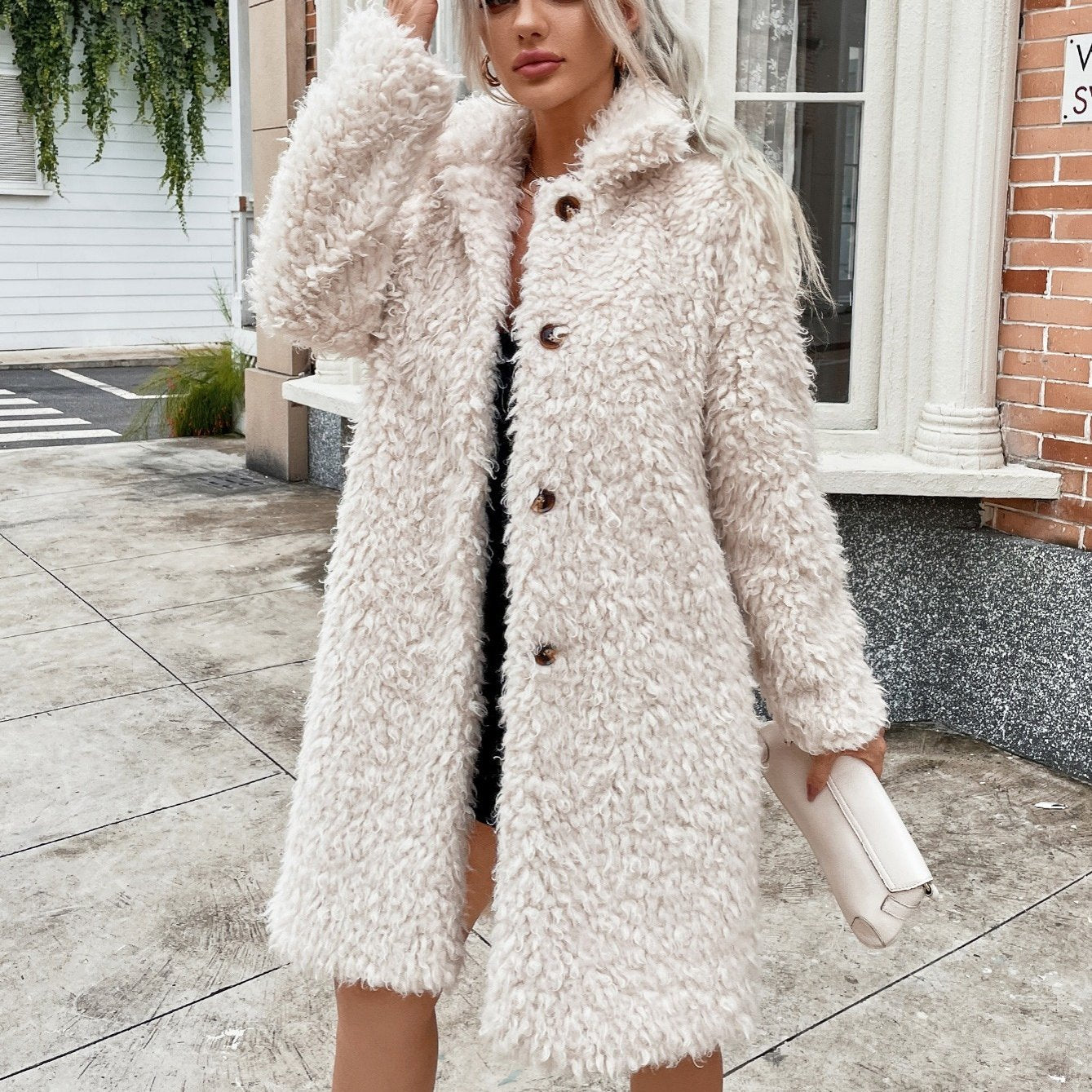 gbolsos Women's Outerwear Fall Fashion Solid Button Lightweight Coat Pocket Coat