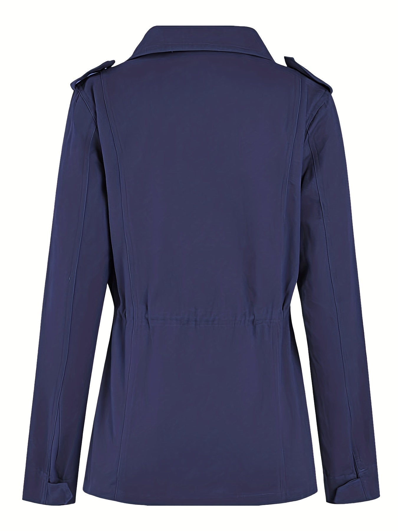 gbolsos Solid Stand Collar Long Sleeve Pockets Jacket, Winter Warm Zipper Button Casual Outerwear, Women's Clothing