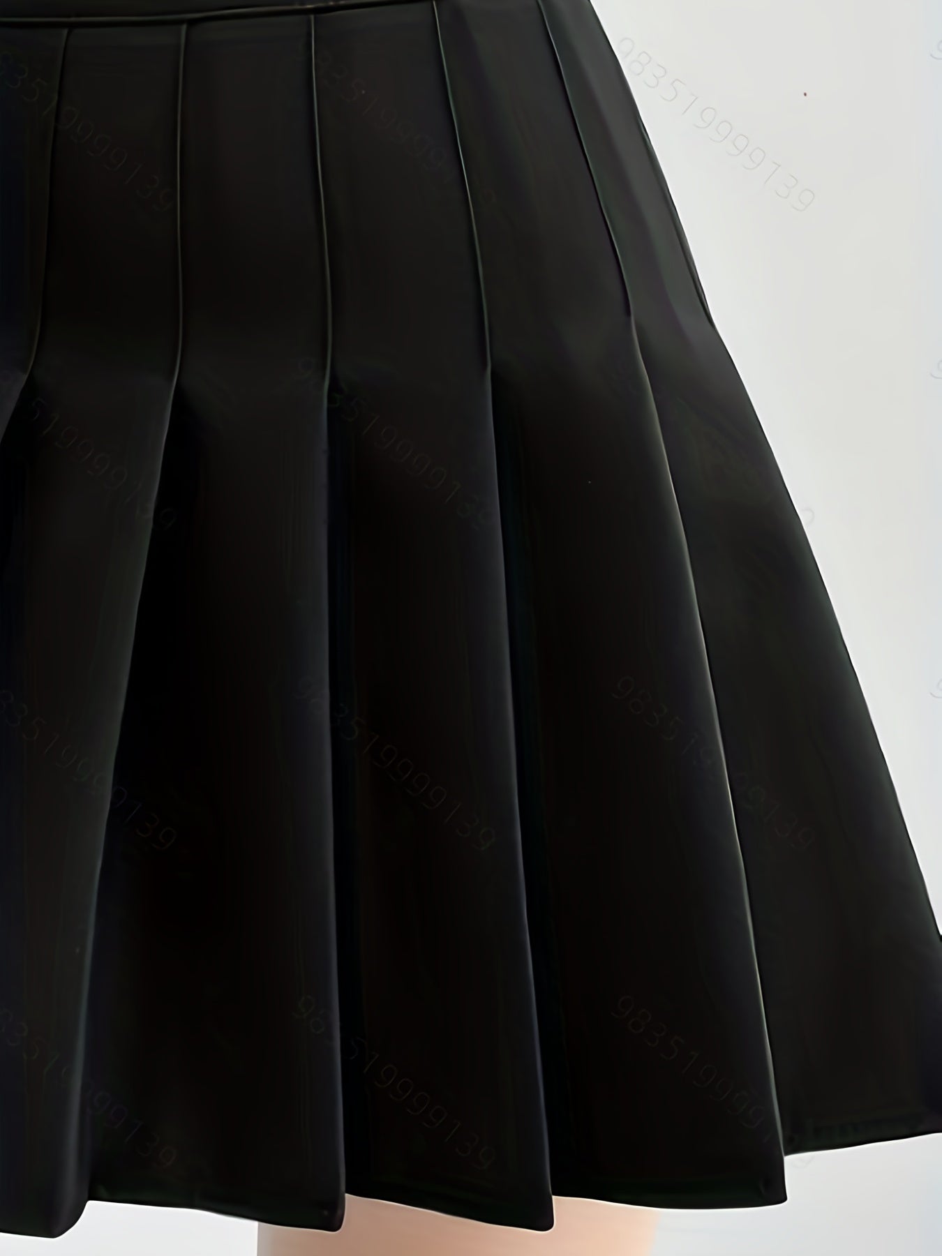 Kpop Black Pleated Skirts, Japanese School Uniform Anime Cosplay 'JK' Uniform Skirts For Spring & Summer, Women's Clothing