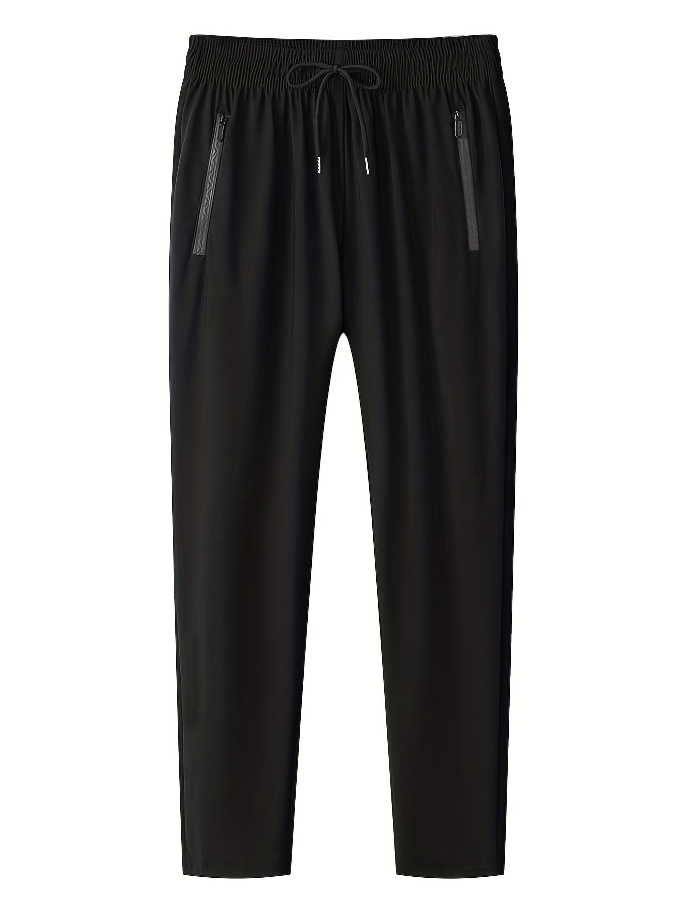 gbolsos Classic Design Lightweight Breathable Joggers, Men's Casual Loose Fit High Stretch Waist Drawstring Pants For Spring Summer