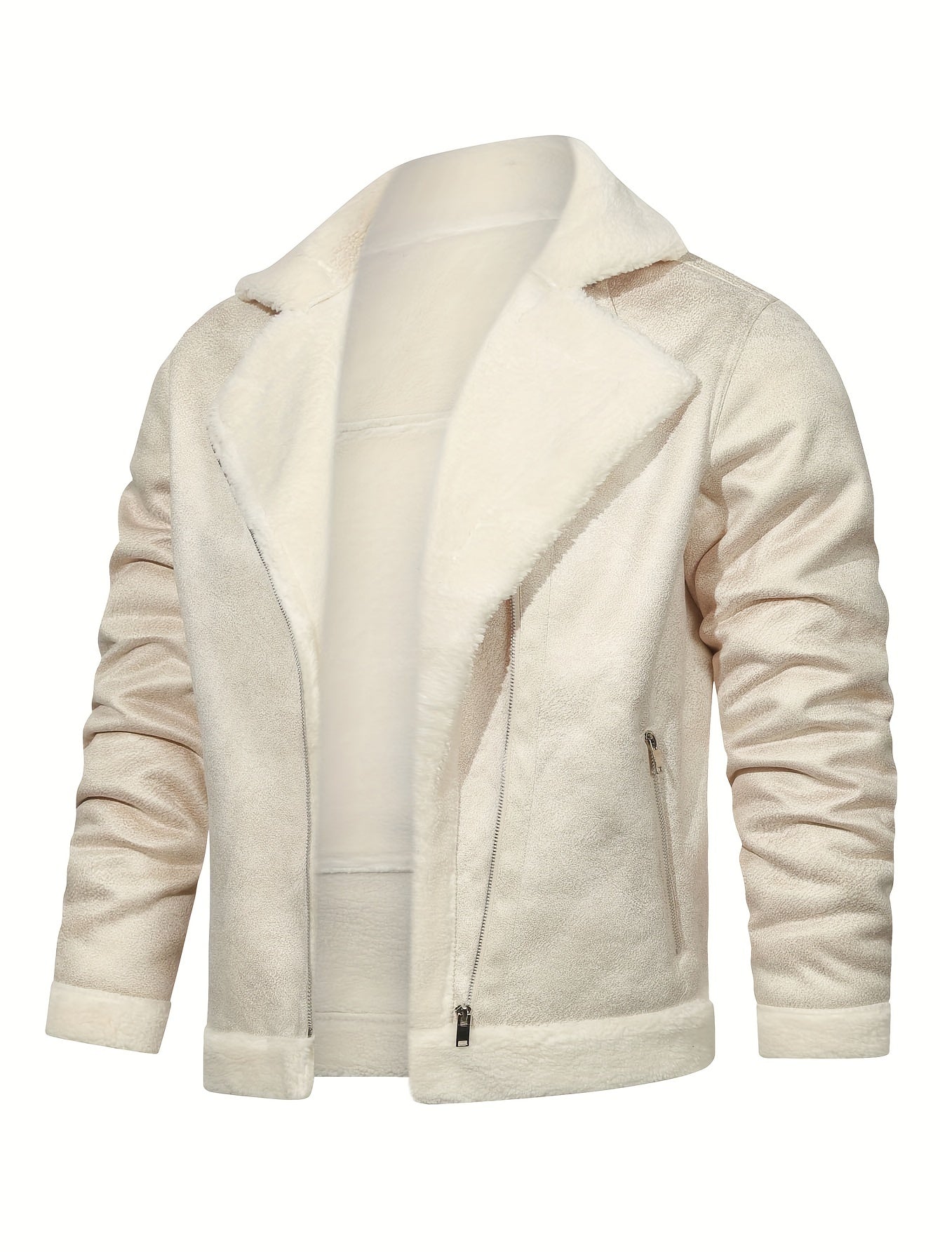 gbolsos Men's Pu Jacket, Chic Faux Leather Jacket For Fall Winter