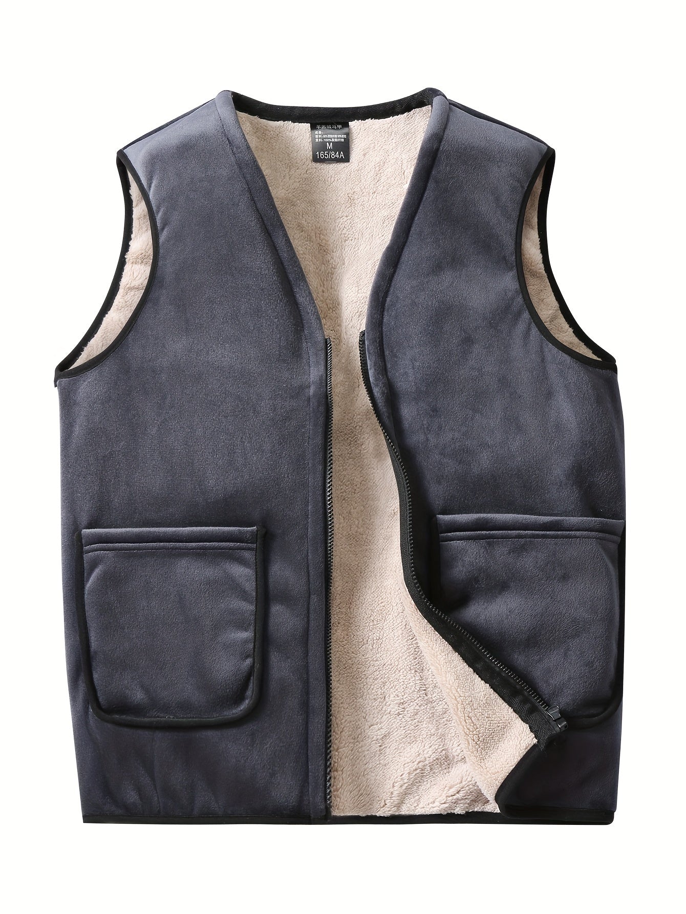 gbolsos Winter Men's Double-sided Fleece Vest Autumn And Winter Thick Waistcoat