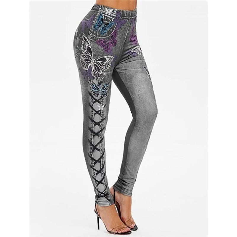 Gbolsos Ladies Leggings Clothing New Women Fashion 3D Print Causual Hip Slimming High Elastic Female Breathable Leggings