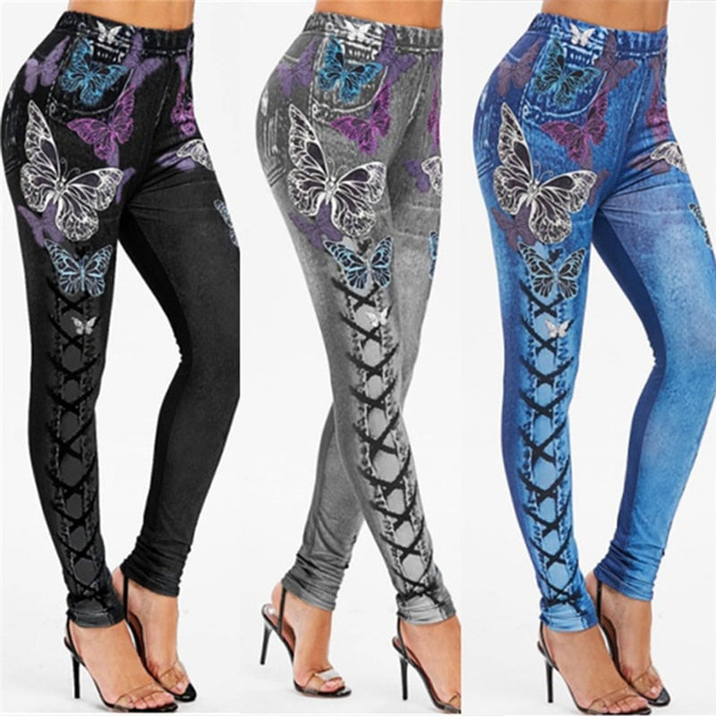 Gbolsos Ladies Leggings Clothing New Women Fashion 3D Print Causual Hip Slimming High Elastic Female Breathable Leggings