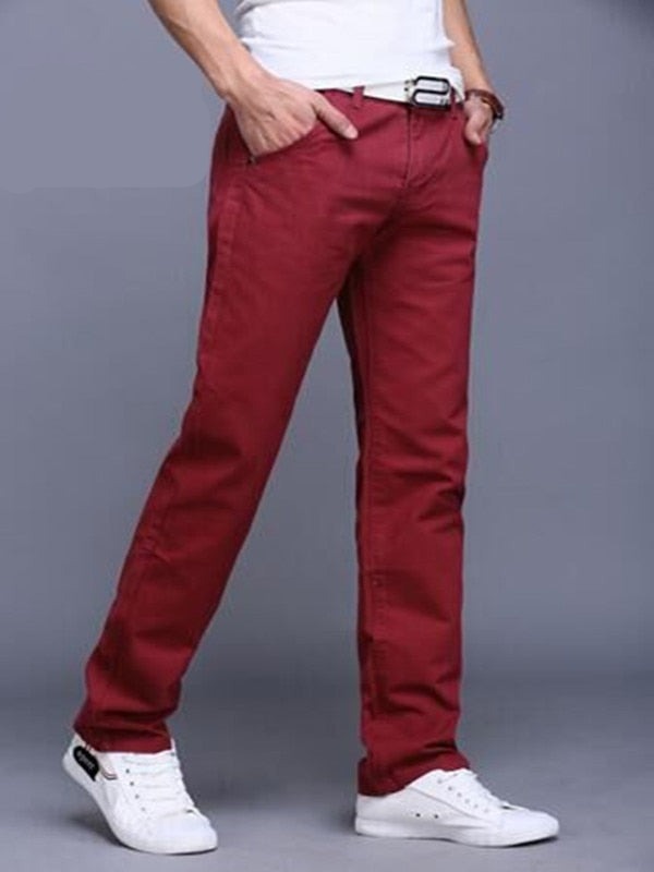 Gbolsos Classic 9 Color Casual Pants Men Spring summer New Business Fashion Comfortable Stretch Cotton Straigh Jeans Trousers