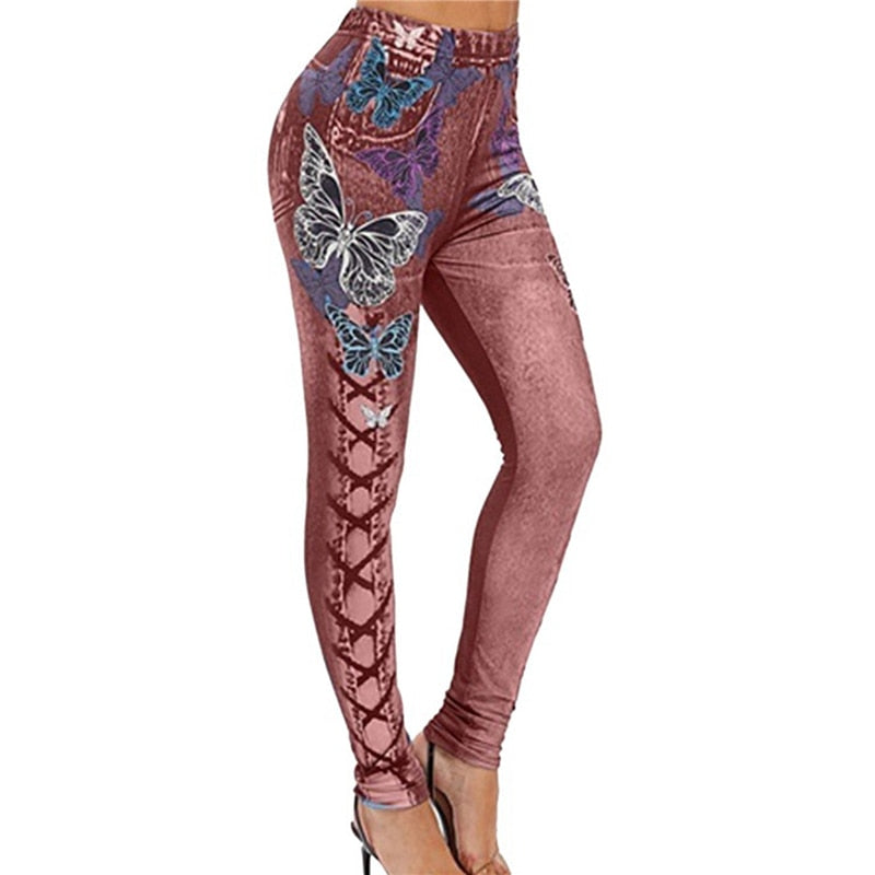 Gbolsos Ladies Leggings Clothing New Women Fashion 3D Print Causual Hip Slimming High Elastic Female Breathable Leggings