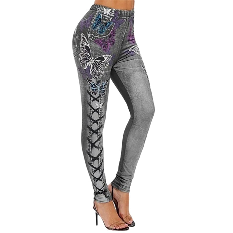 Gbolsos Ladies Leggings Clothing New Women Fashion 3D Print Causual Hip Slimming High Elastic Female Breathable Leggings
