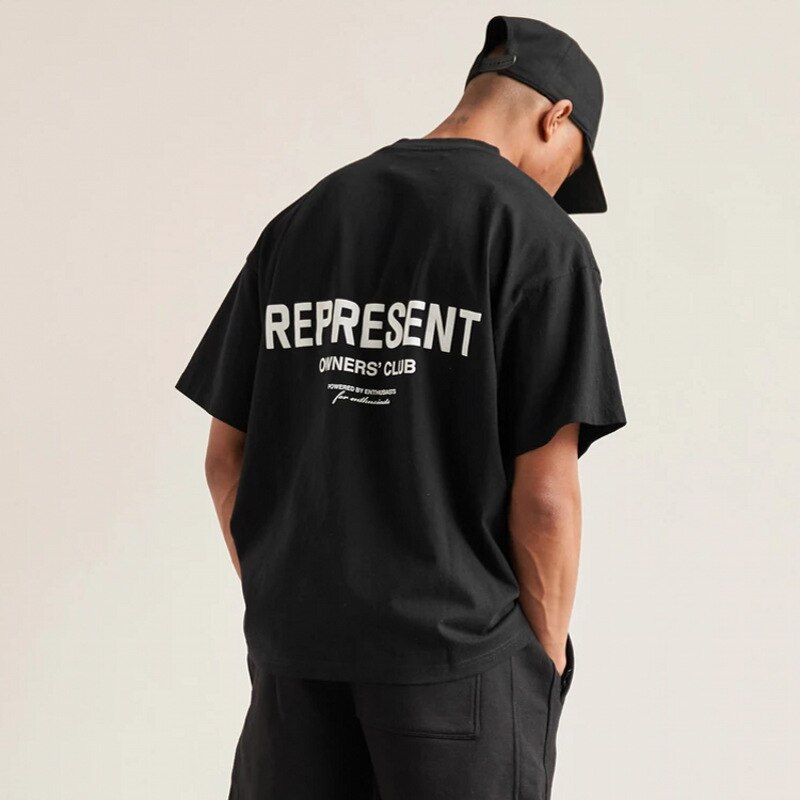 GbolsosSummer Simple Letter Printed Short Sleeve Tee Shirts Men Fashion Loose O-Neck T Shirt Casual Mens 2022 Baggy Tops New Streetwear