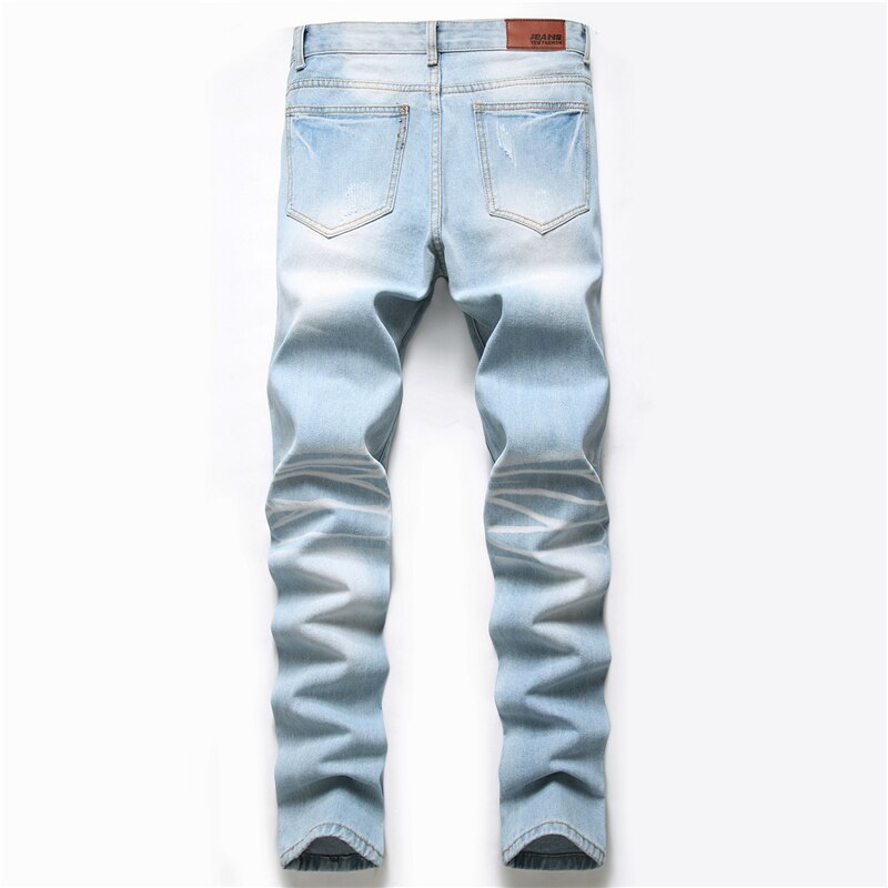 Gbolsos Autumn New Fashion Retro Hole Jeans Men Pants Cotton Denim Trouser Male Plus Size High Quality Jeans Dropshipping
