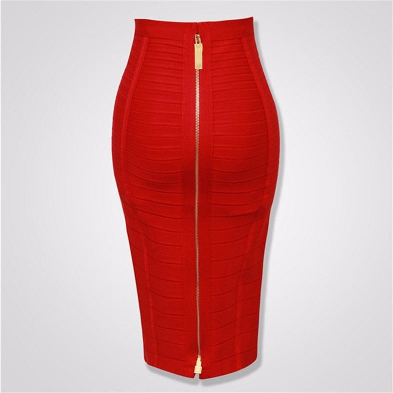 New Bandage Skirts Women Bodycon Woman Skirts Sexy Harajuku Party Club Elegant Celebrity Pencil Skrit Plus Size XL