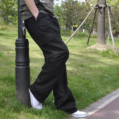Gbolsos New Arrival Fashion Summer Men Casual Pants Loose Thin Cotton Overalls Straight Full Length Large Plus Size L-3XL4XL5XL6XL