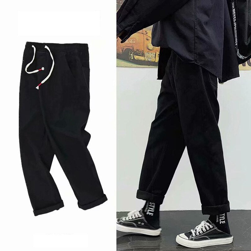 Gbolsos American Casual Jeans Men Spring Wide Leg Street Straight Oversize Denim Pants Elastic Waist Drop Vintage Denim Trousers 2023