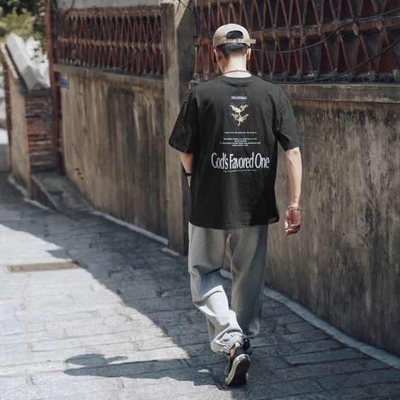 GbolsosSummer Print T-shirt Men Half Sleeve Tee Shirt Fashion Brand Fashion Streetwear Loose Japan Style Oversize Top Men 2021