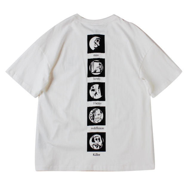 GbolsosSummer Print T-shirt Men Half Sleeve Tee Shirt Fashion Brand Fashion Streetwear Loose Japan Style Oversize Top Men 2021