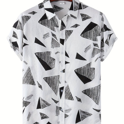 gbolsos  Men's Casual Short Sleeve Shirt, Male Hawaiian Shirt For Summer Beach Vacation