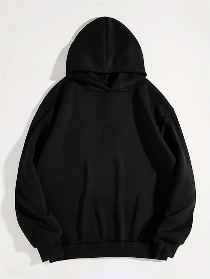 gbolsos  Mountain & Moon Print Hoodie, Casual Long Sleeve Hooded Sweatshirt, Women's Clothing