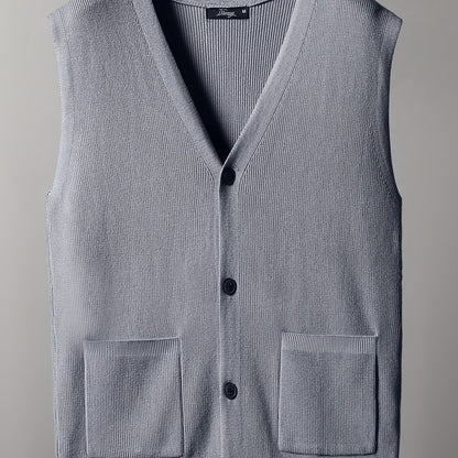 gbolsos  Plus Size Knitted Sweater, Men's New Cardigan Vest, Autumn And Winter Oversized Loose Fat Sweater
