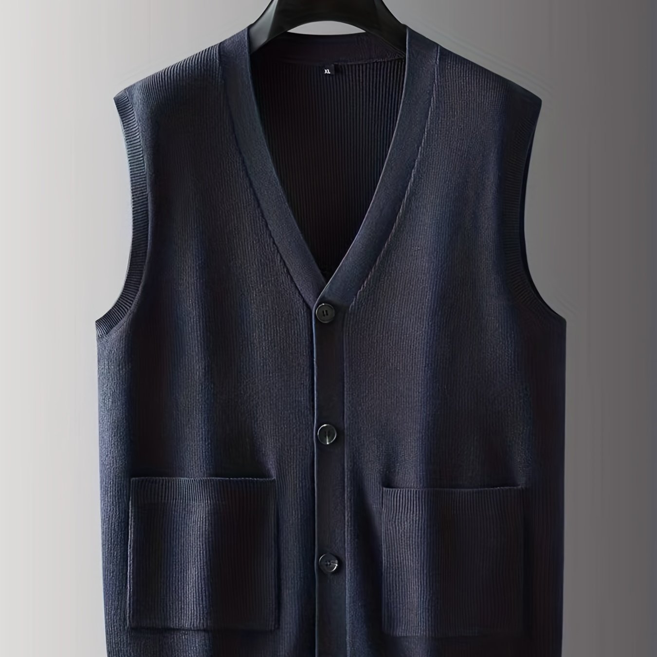 gbolsos  Plus Size Knitted Sweater, Men's New Cardigan Vest, Autumn And Winter Oversized Loose Fat Sweater