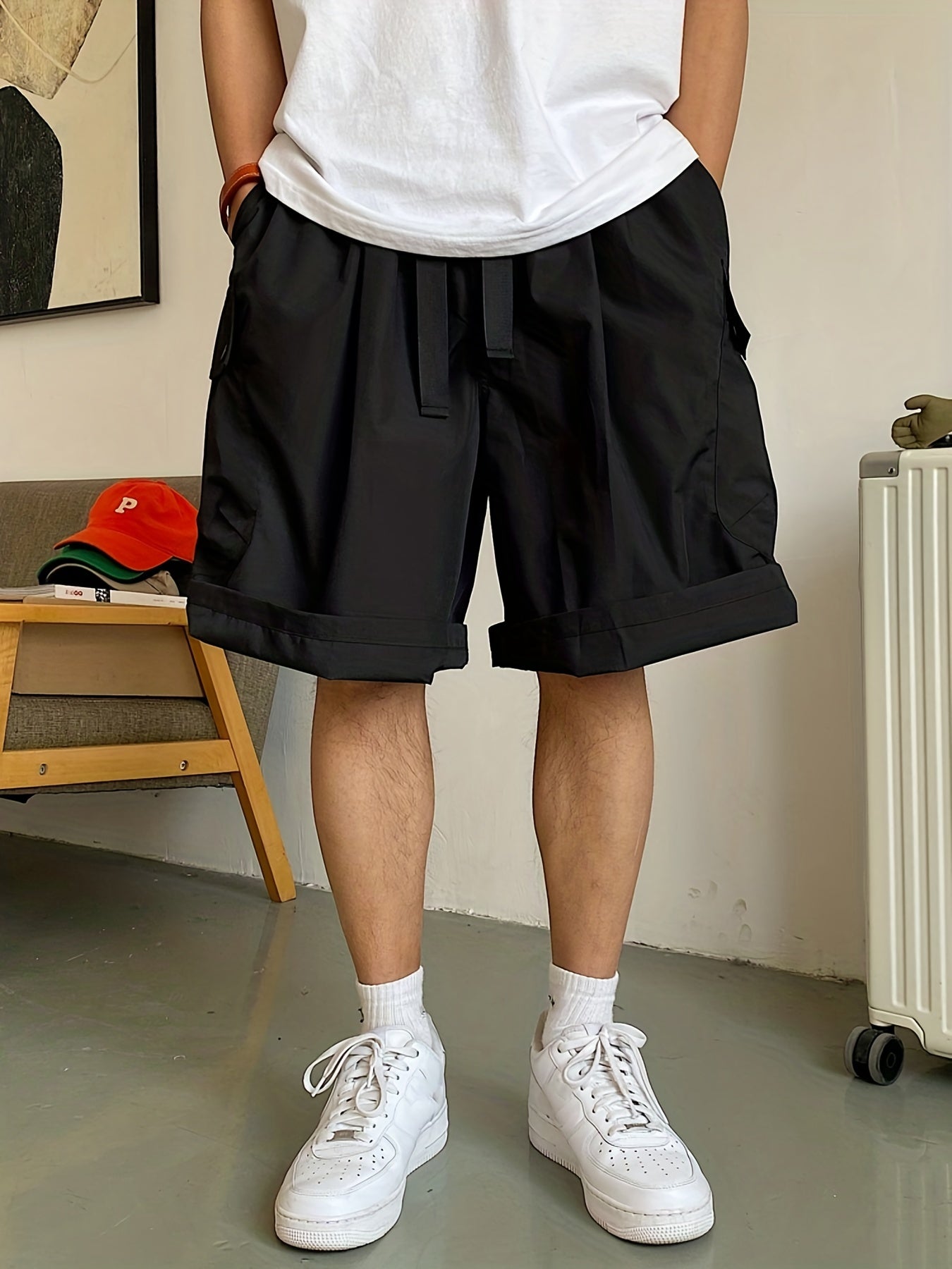 gbolsos   Men's Cargo Shorts, Summer Thin Multi-pocket Wear Casual Pants