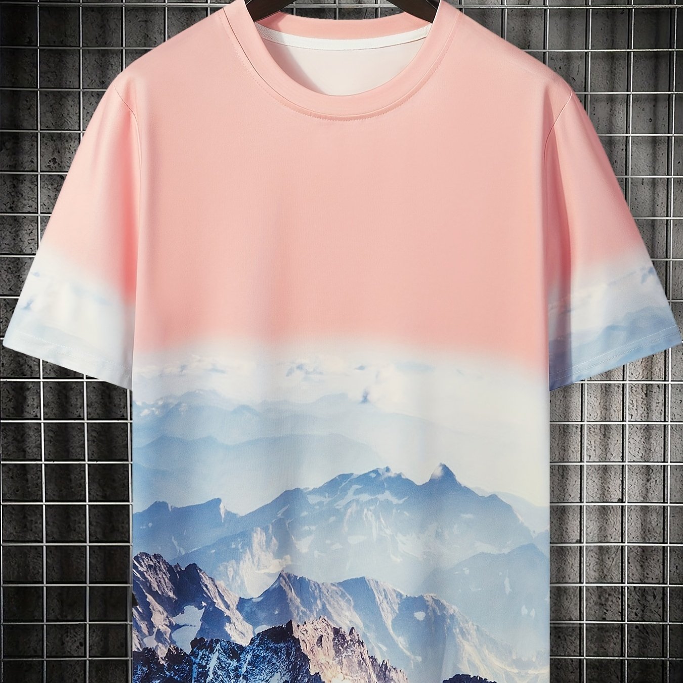 gbolsos   Wash Painting Pattern, Men's Quick-drying T-shirt, Stretch Loose Tees For Running, Gym Training