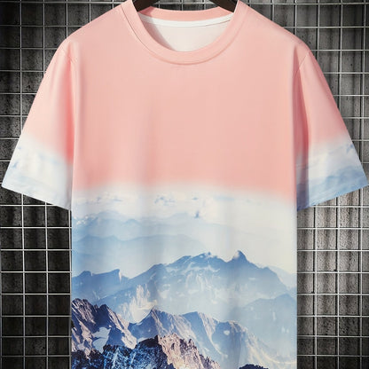 gbolsos   Wash Painting Pattern, Men's Quick-drying T-shirt, Stretch Loose Tees For Running, Gym Training