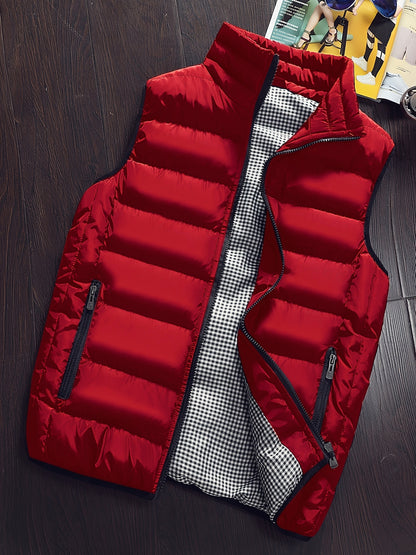 gbolsos  Winter Thick Vest For Men, Casual Black Warm Padded Sleeveless Jacket Best Sellers