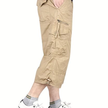 gbolsos Street Style Men's Casual Cargo Capris Jeans With Pocket, Men's Outfits