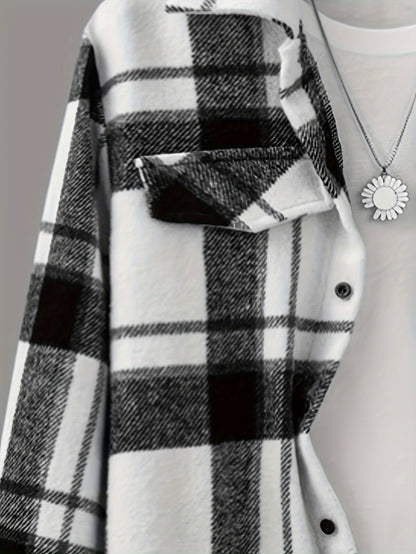 gbolsos  Fashionable And Casual Men's Plaid Cardigan Button Long Sleeve Lapel Jacket, Comfortable And Versatile, Suitable For Dates, Suitable For Autumn And Winter