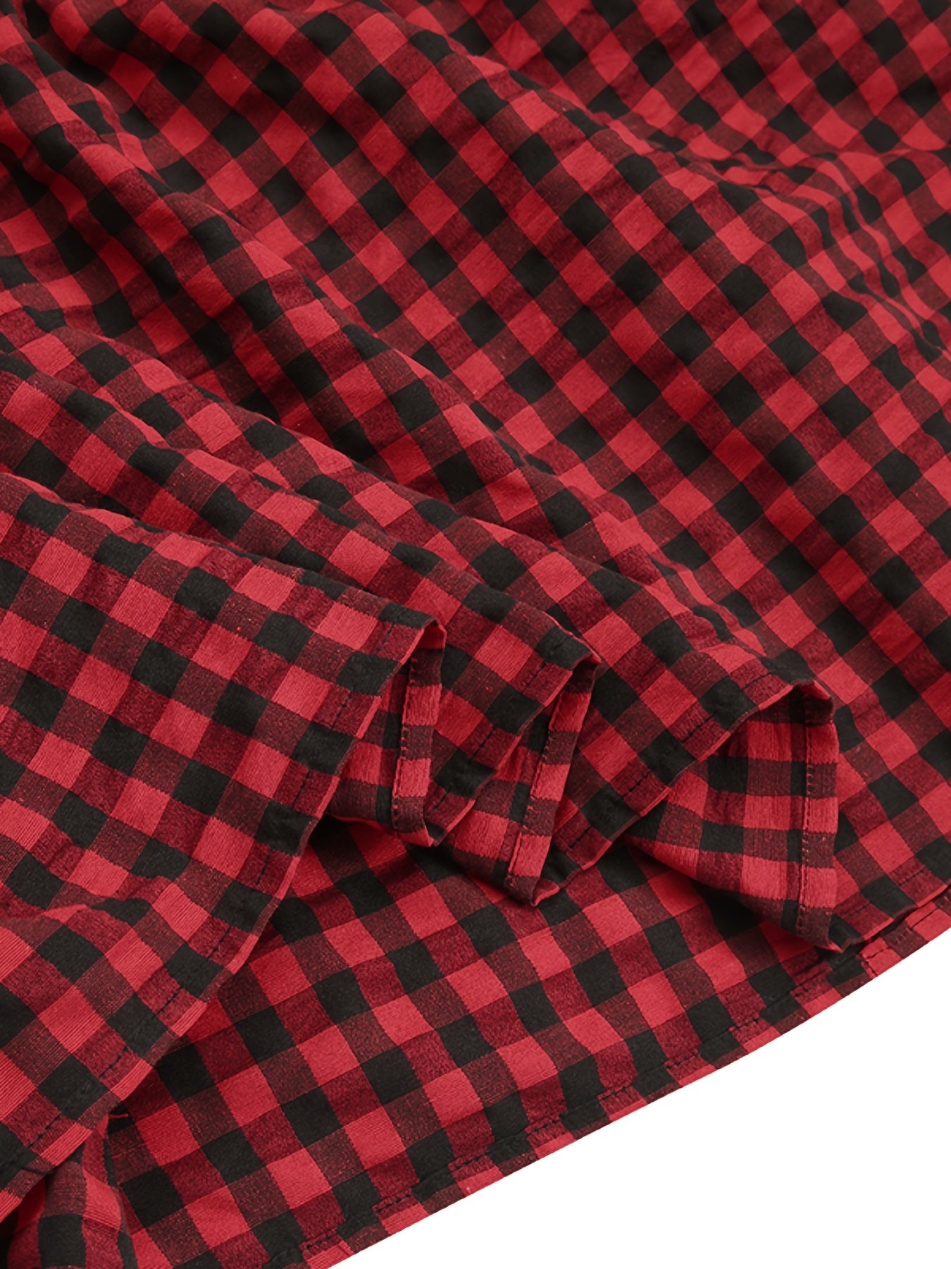 Plus Size Gingham Print Layered High Rise Maxi Skirt, Women's Plus Preppy Casual Long Skirt