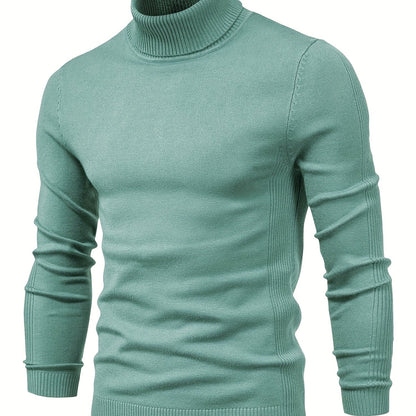 gbolsos All Match Best Sellers Autumn Winter Pullover Men Solid Turtleneck Sweaters