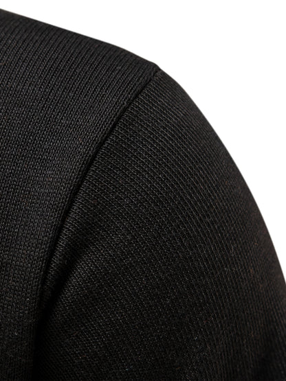 gbolsos  Turtle Neck Knitted Sweater, Men's Casual Warm Solid Slightly Stretch Pullover Sweater For Fall Winter