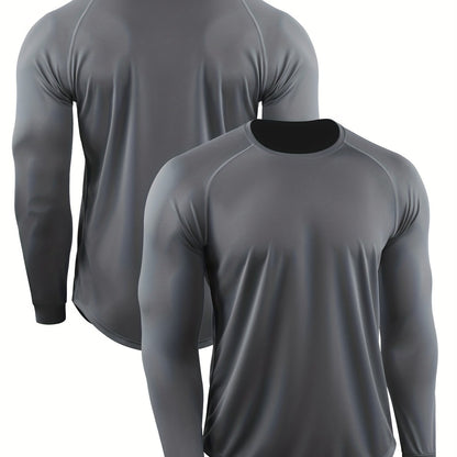 gbolsos  Autumn And Winter Muscle Training Fitness Clothes Basketball T-shirt Men's Loose Casual Sports Hooded Pullover Running Marathon Quick Dry Long Sleeve Shirt