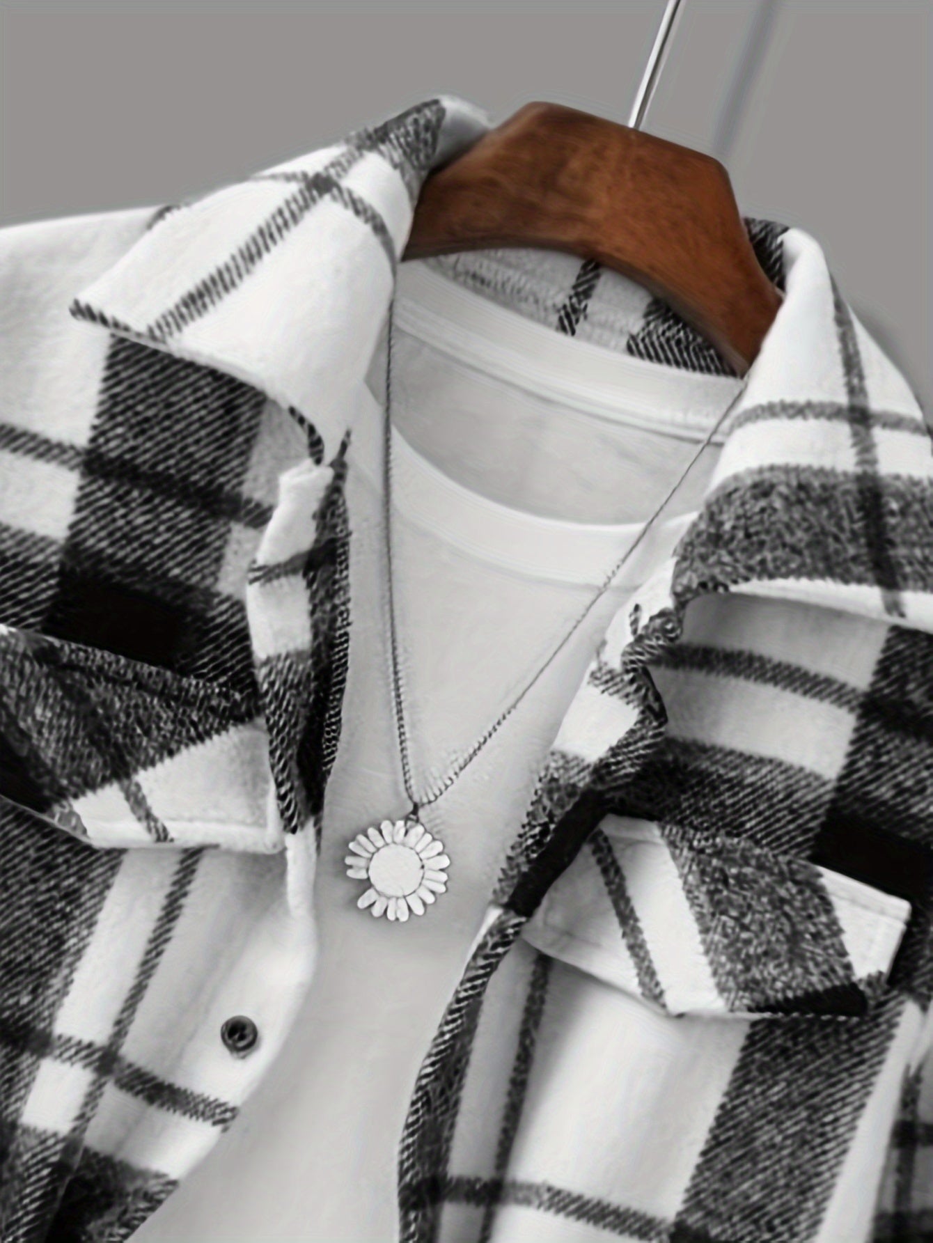 gbolsos  Fashionable And Casual Men's Plaid Cardigan Button Long Sleeve Lapel Jacket, Comfortable And Versatile, Suitable For Dates, Suitable For Autumn And Winter