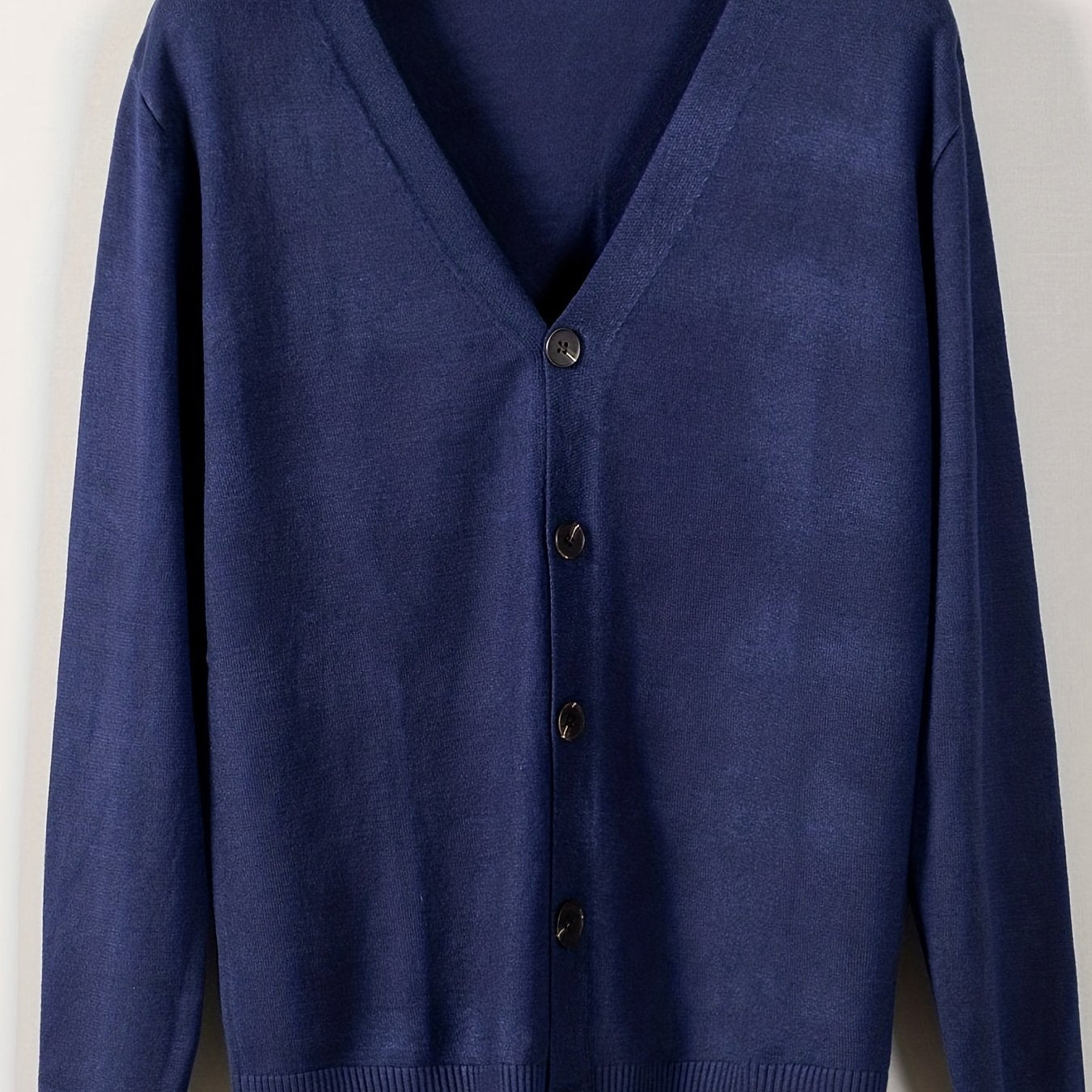 gbolsos Men's V-neck Casual Cardigan, Plain Thermal Regular Fit Knit Sweater For Spring Autumn