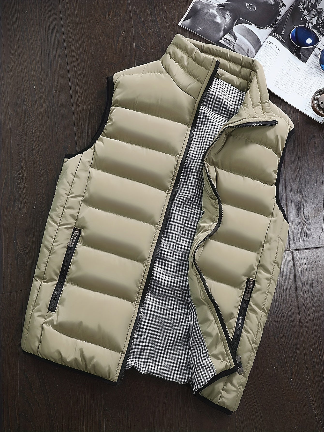 gbolsos  Winter Thick Vest For Men, Casual Black Warm Padded Sleeveless Jacket Best Sellers