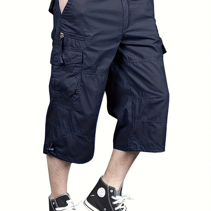 gbolsos Street Style Men's Casual Cargo Capris Jeans With Pocket, Men's Outfits