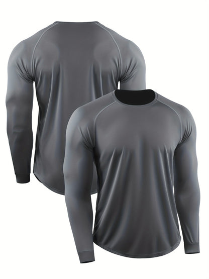 gbolsos  Autumn And Winter Muscle Training Fitness Clothes Basketball T-shirt Men's Loose Casual Sports Hooded Pullover Running Marathon Quick Dry Long Sleeve Shirt