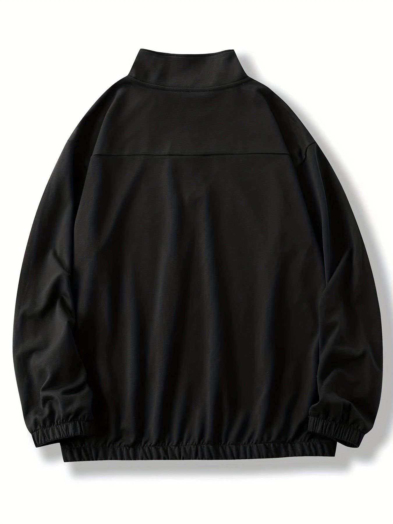 gbolsos  Men's Stand Collar Sweatshirt Pullover For Men Solid Sweatshirts For Spring Fall Long Sleeve Tops