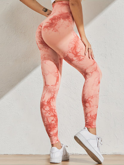 gbolsosRandom Print Leggings, High Waist Sports Casual Leggings, Women's Clothing