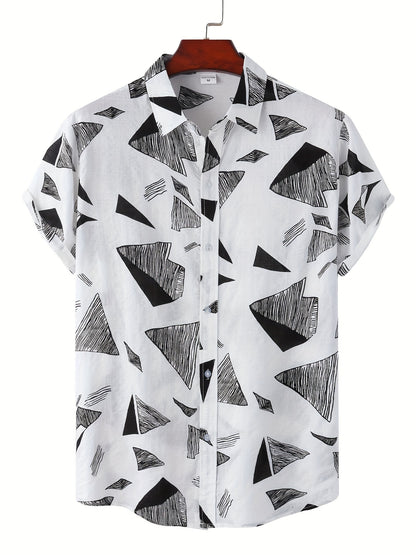 gbolsos  Men's Casual Short Sleeve Shirt, Male Hawaiian Shirt For Summer Beach Vacation