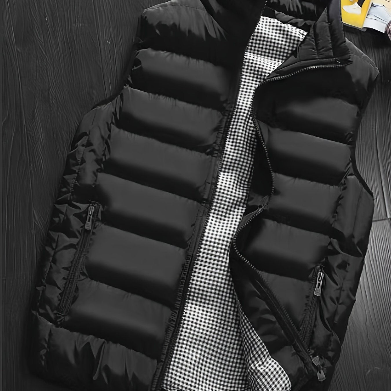 gbolsos  Winter Thick Vest For Men, Casual Black Warm Padded Sleeveless Jacket Best Sellers