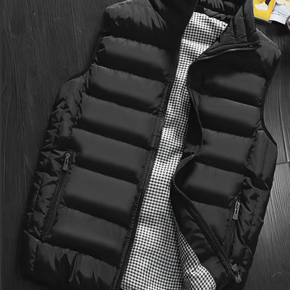 gbolsos  Winter Thick Vest For Men, Casual Black Warm Padded Sleeveless Jacket Best Sellers
