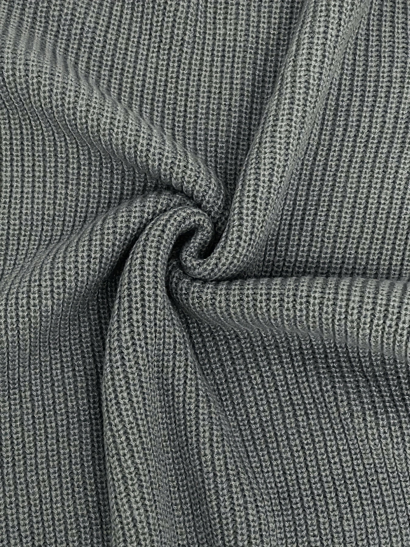 gbolsos  Solid Turtle Neck Baggy Knitted Dress, Casual Long Sleeve Dress For Fall & Winter, Women's Clothing