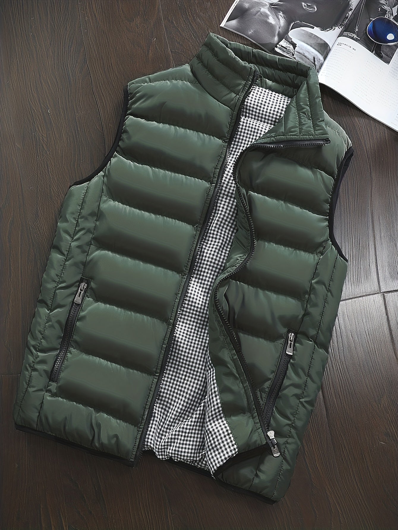 gbolsos  Winter Thick Vest For Men, Casual Black Warm Padded Sleeveless Jacket Best Sellers