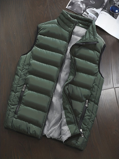 gbolsos  Winter Thick Vest For Men, Casual Black Warm Padded Sleeveless Jacket Best Sellers