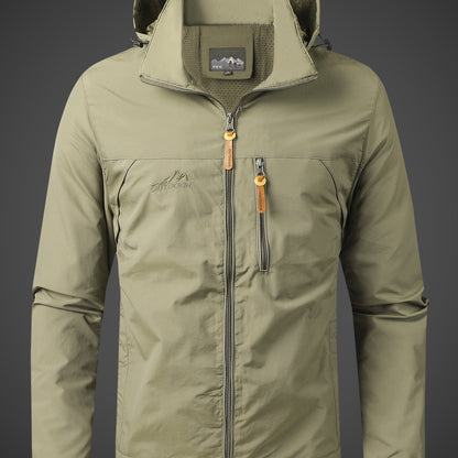 gbolsos  Men's Soft-Shell Varsity Jacket: Waterproof & Windproof Protection For Spring & Fall Outdoors!