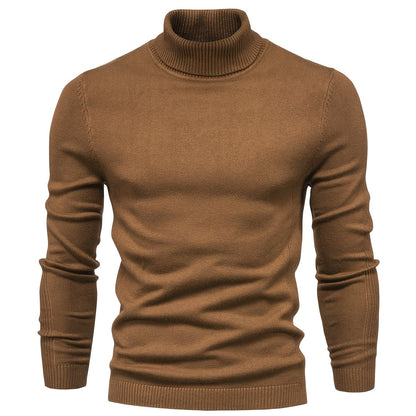 gbolsos All Match Best Sellers Autumn Winter Pullover Men Solid Turtleneck Sweaters